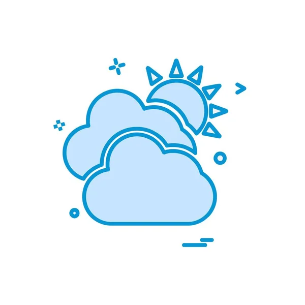 Diseño Iconos Nube Ilustración Vectores Coloridos — Vector de stock