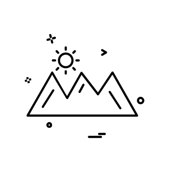 Mountians Pictogram Ontwerp Vector — Stockvector