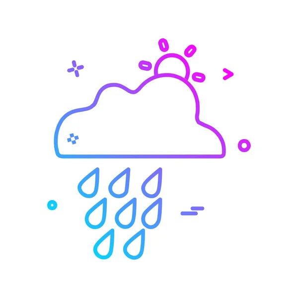 Weather Icon Design Vector — Stock Vector