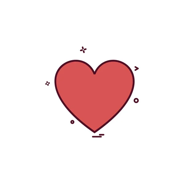 Corazón Icono Web Vector Ilustración — Archivo Imágenes Vectoriales