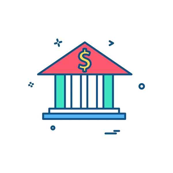 Bank Money Dollar Icon Vector Design — Stock Vector