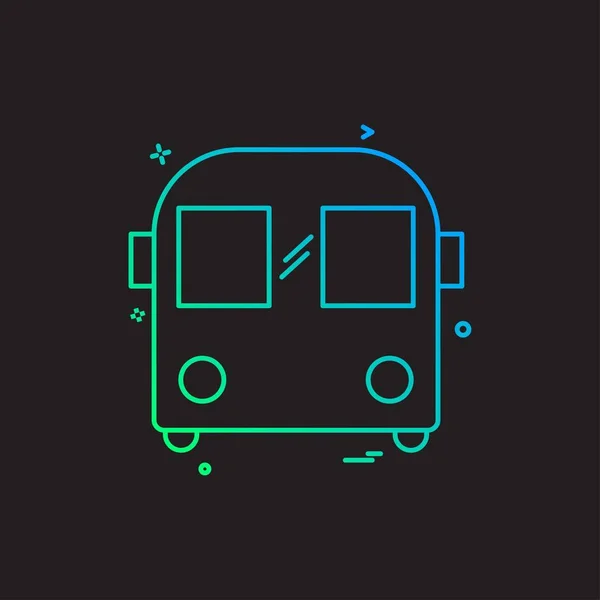 Bus Pictogram Ontwerp Kleurrijke Vectorillustratie — Stockvector