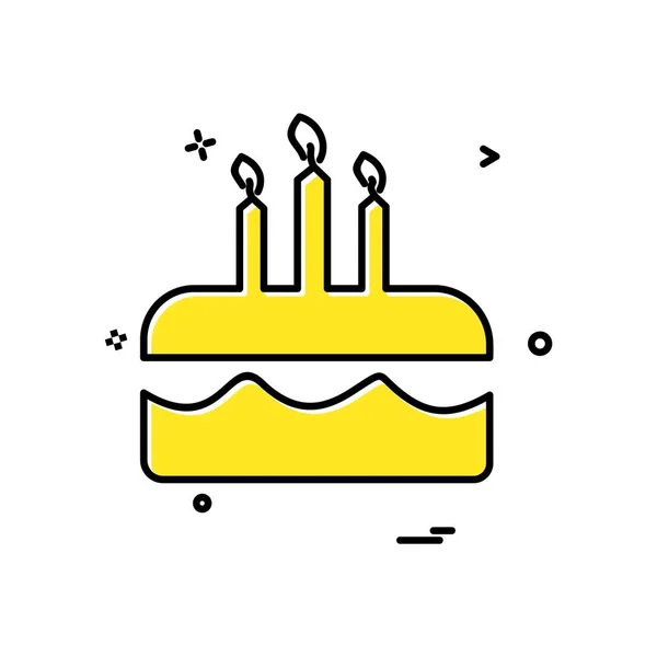 Cake Icon Design Vector Illustration — Stock Vector