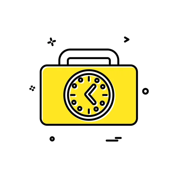 Zeit Icon Design Bunte Vektorillustration — Stockvektor