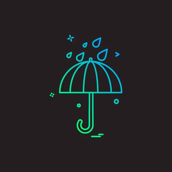 Rain Icon Design Vector — Stock Vector