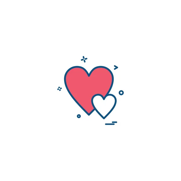 Heart Icon Design Vector Illustration Valentine Day — Stock Vector