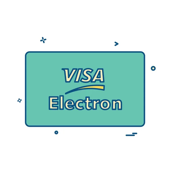 Вектор Дизайна Кредитных Карт Visa Electron — стоковый вектор