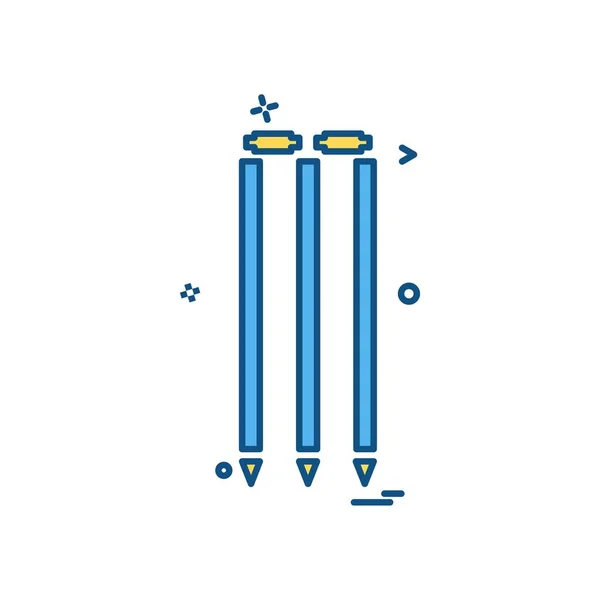 Wicket Cricket Play Icon Vector Design — Stock Vector