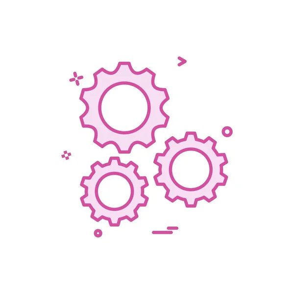 Setting Gear Tools Icon Vector Design — Stock Vector