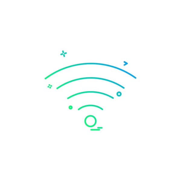 Wifi Icono Diseño Vector — Archivo Imágenes Vectoriales