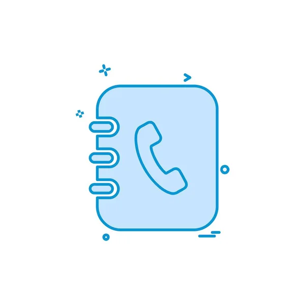 Contact List Icon Design Vector — Stock Vector