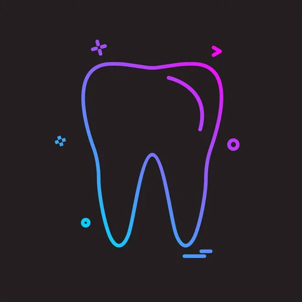 Human Tooth Icon Vector Illustration — Stock Vector