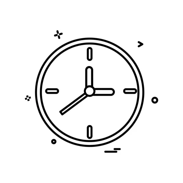 Horloge Montre Icône Vectoriel Design — Image vectorielle