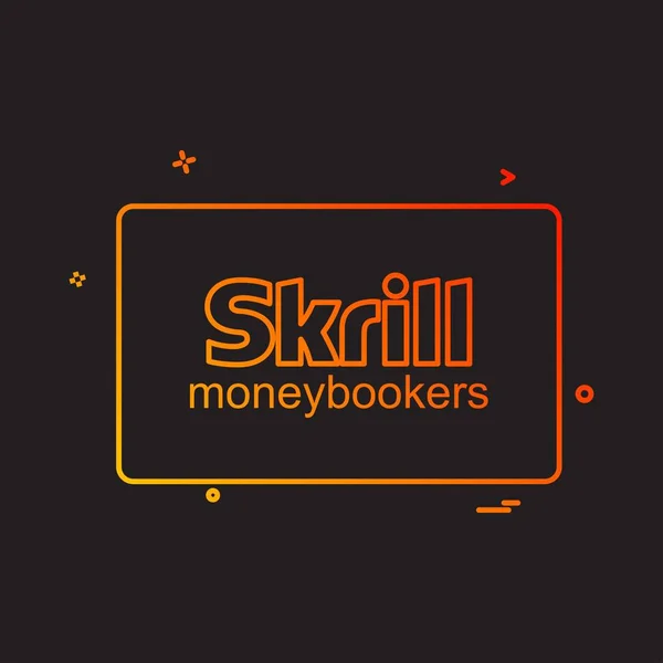 Skrill Tarjeta Icono Diseño Vector — Vector de stock