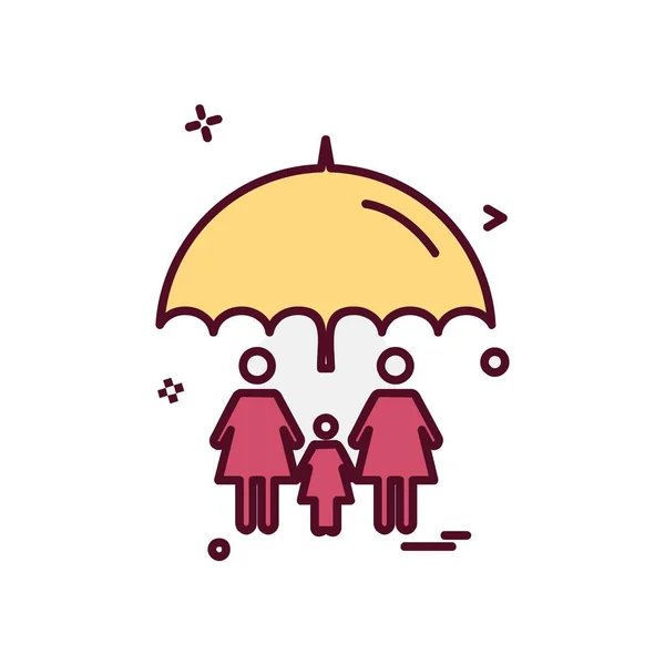 Designvektor Für Familiensymbole — Stockvektor