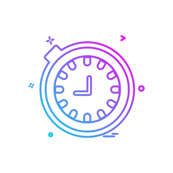 Time Icon Design Colorful Vector Illustration — Stock Vector