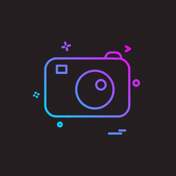 Camera Icon Design Vector — Stock Vector