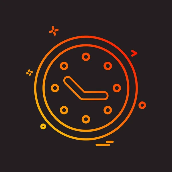 Reloj Icono Plano Vector Ilustración — Vector de stock