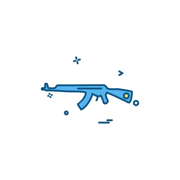 Pistola Icono Plano Vector Ilustración — Archivo Imágenes Vectoriales