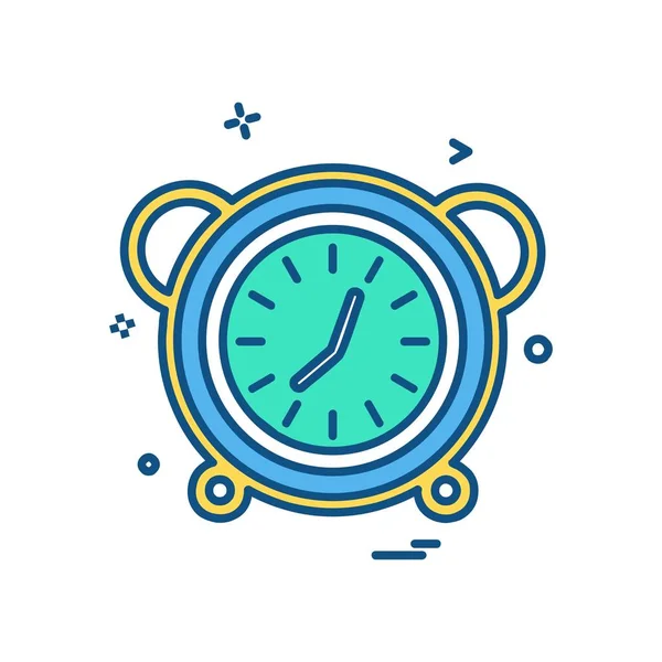 Reloj Icono Plano Vector Ilustración — Vector de stock