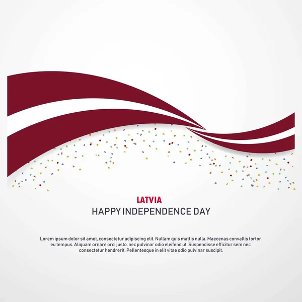 Letonya Mutlu Bağımsızlık Günü Arka Plan — Stok Vektör