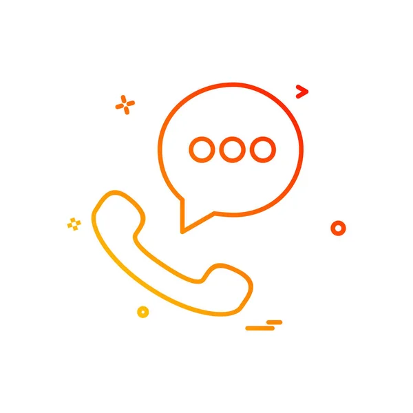 Call Sms Chat Icon Vector Design — Stock Vector