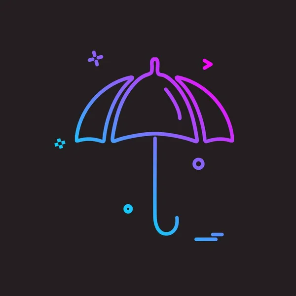Schirm Symbol Design Vektor Illustration — Stockvektor