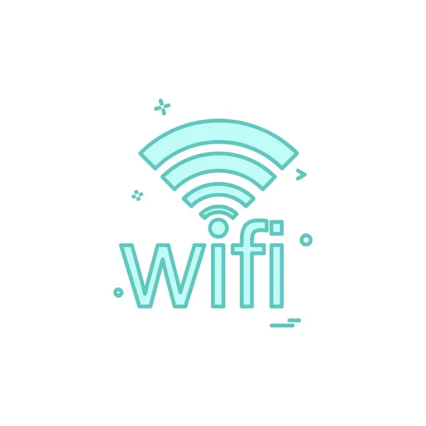 Wifi Icono Diseño Vector — Vector de stock