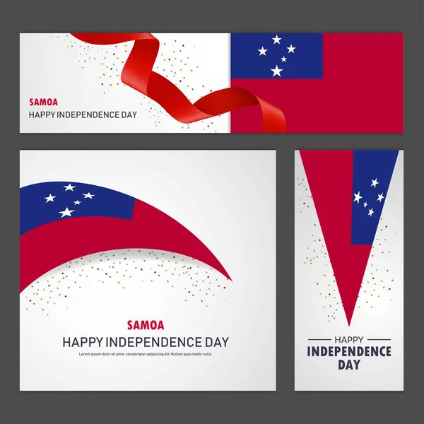 Днем Независимости Самоа Знамя Фон — стоковый вектор