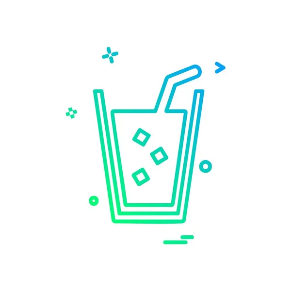 Drink Icon Design Bunte Vektorillustration — Stockvektor