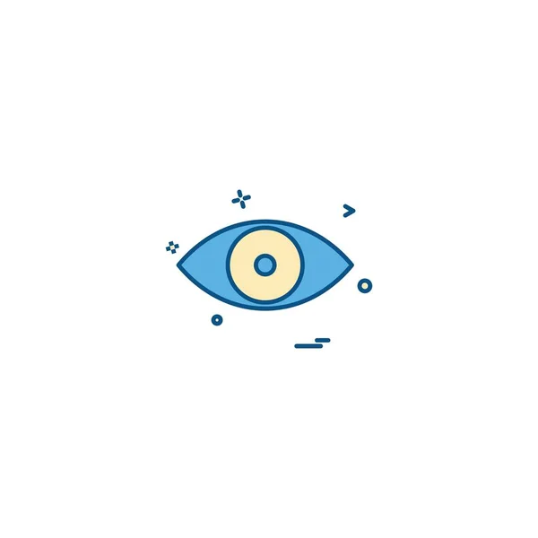 Oog Pictogram Ontwerp Vector — Stockvector