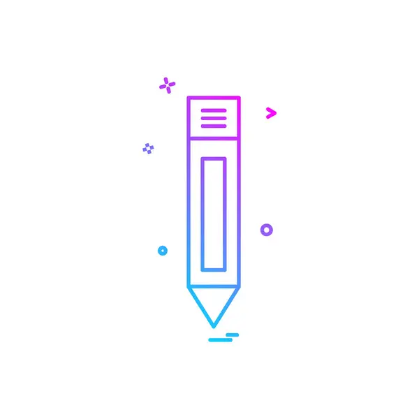 Pencil Icon Design Vector — Stock Vector