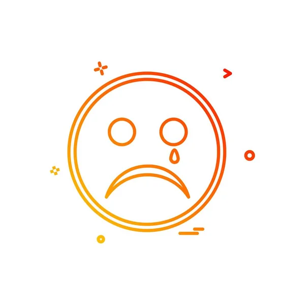 Design Ícones Emoji Triste Ilustração Vetorial Colorida —  Vetores de Stock