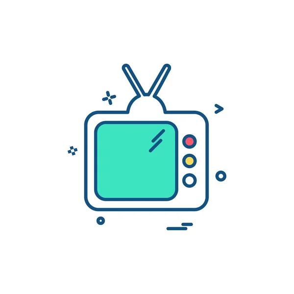 テレビのアイコンベクトルデザイン — ストックベクタ