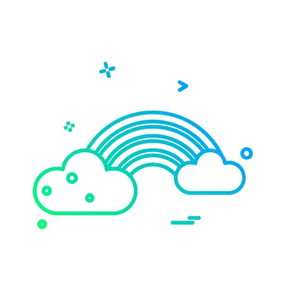 Wolke Icon Design Bunte Vektorillustration — Stockvektor