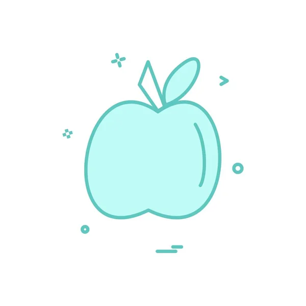 Векторный Дизайн Иконок Яблочной Еды — стоковый вектор