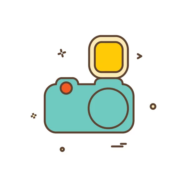 Camera Icon Design Vector — Stock Vector