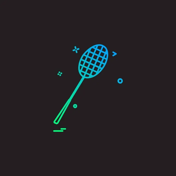 Ilustração Vetor Projeto Ícone Badminton —  Vetores de Stock