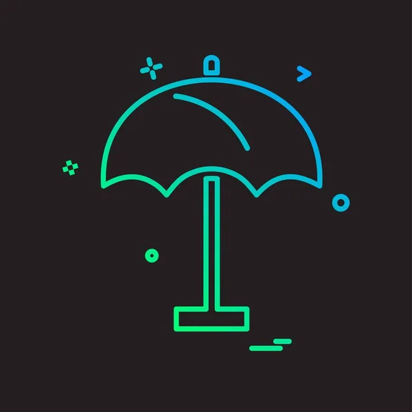 Umbrella Icon Design Vector Illustration — Stock Vector