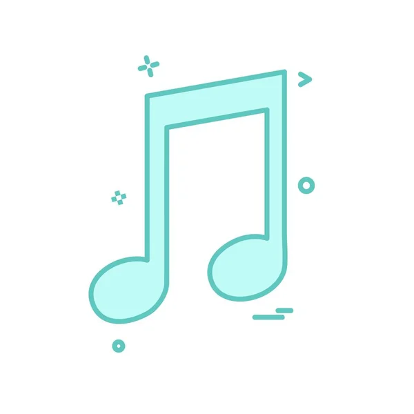 Music Icon Design Vector — Stock Vector