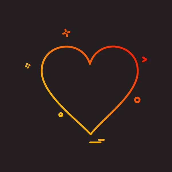 Heart Icon Design Illustrazione Vettoriale San Valentino — Vettoriale Stock