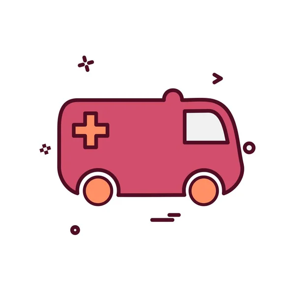 Ambulance Icon Design Vector — Stock Vector