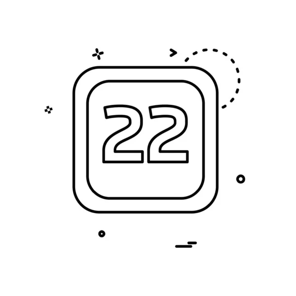 22日期日历图标设计向量 — 图库矢量图片