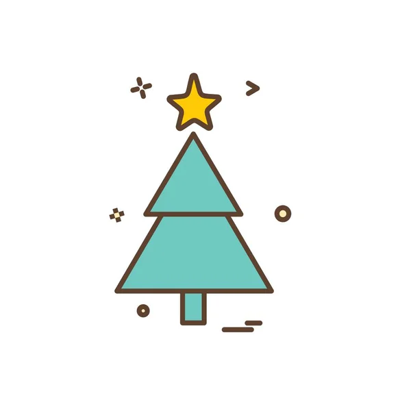 Árbol Navidad Icono Diseño Vector — Archivo Imágenes Vectoriales