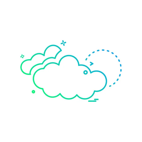 Designvektor Für Cloud Symbole — Stockvektor