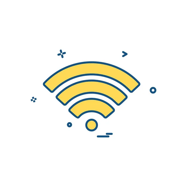 Wifi Icono Diseño Vector — Archivo Imágenes Vectoriales