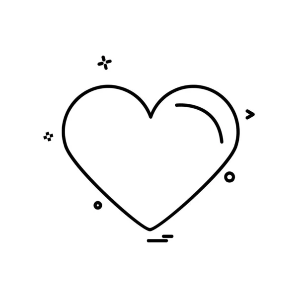 Heart Icon Design Illustrazione Vettoriale San Valentino — Vettoriale Stock