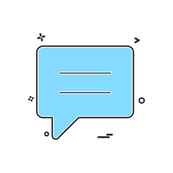 Talking Text Sms Chat Icon Vector Design — Stock Vector