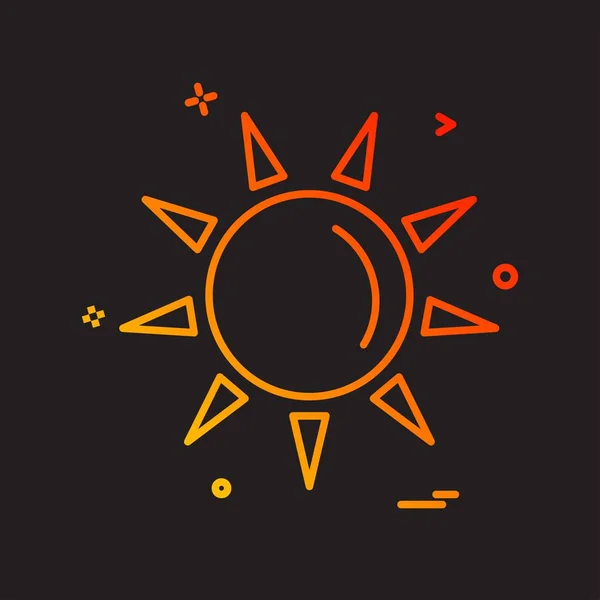 Sun Icon Design Vector — Stock Vector