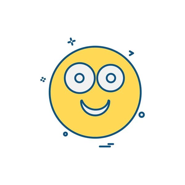 Emoji Pictogram Ontwerp Vectorillustratie — Stockvector